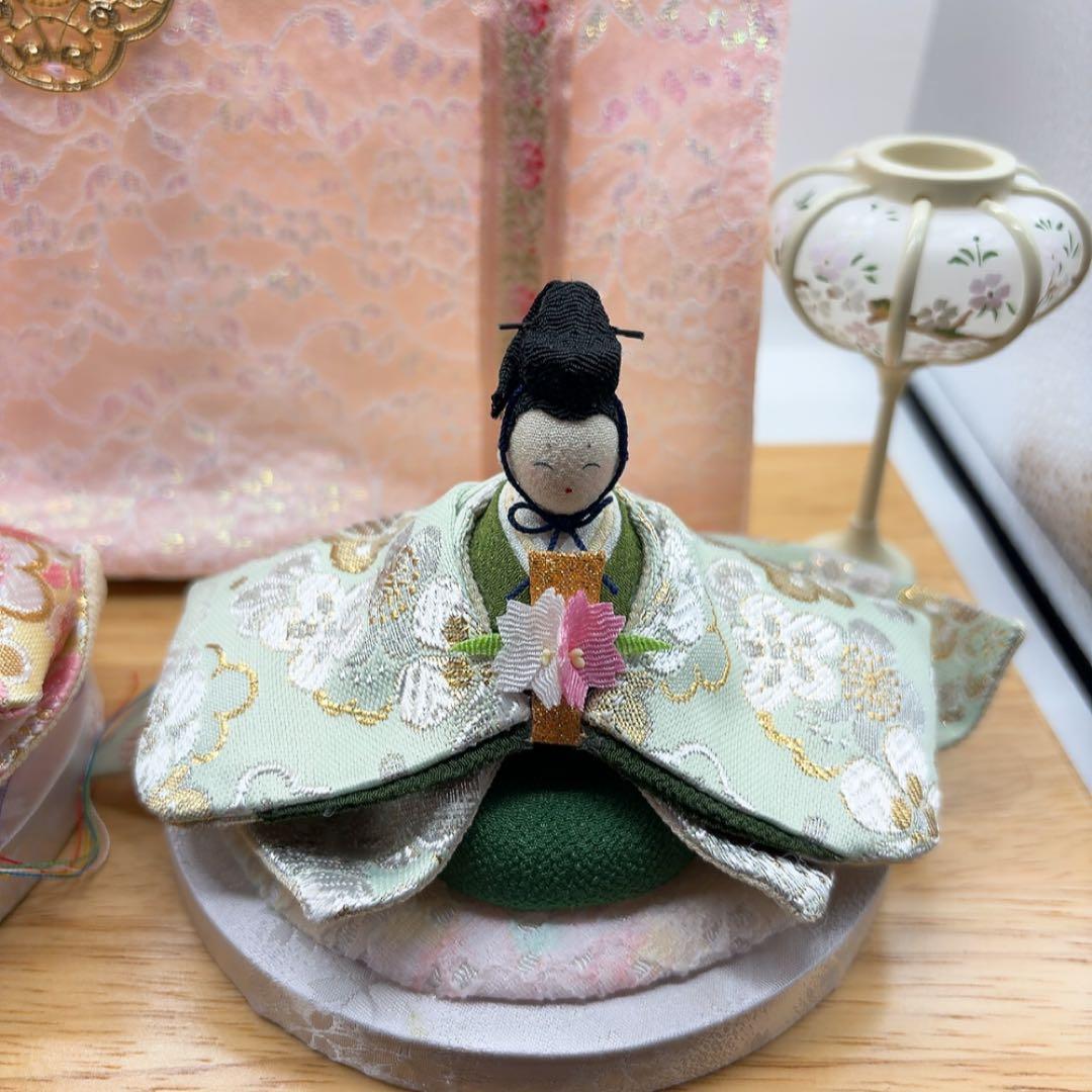 【極美品】2回のみ使用 リュウコドウ 雛人形 きらびな アクリルケース ちりめん