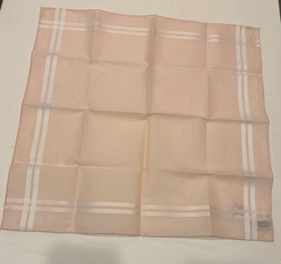 新品タグ付☆エルメス　ハンカチ　ロゴ　スカーフ　コットンスカーフ　未使用美品