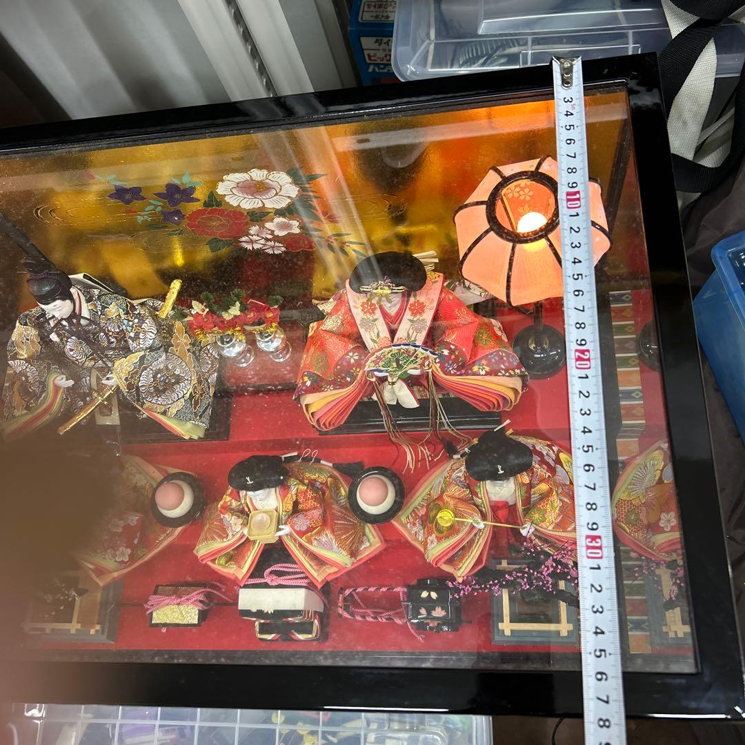 オルゴール　豪華ガラスケース入り　雛人形 ひな人形 五人飾り