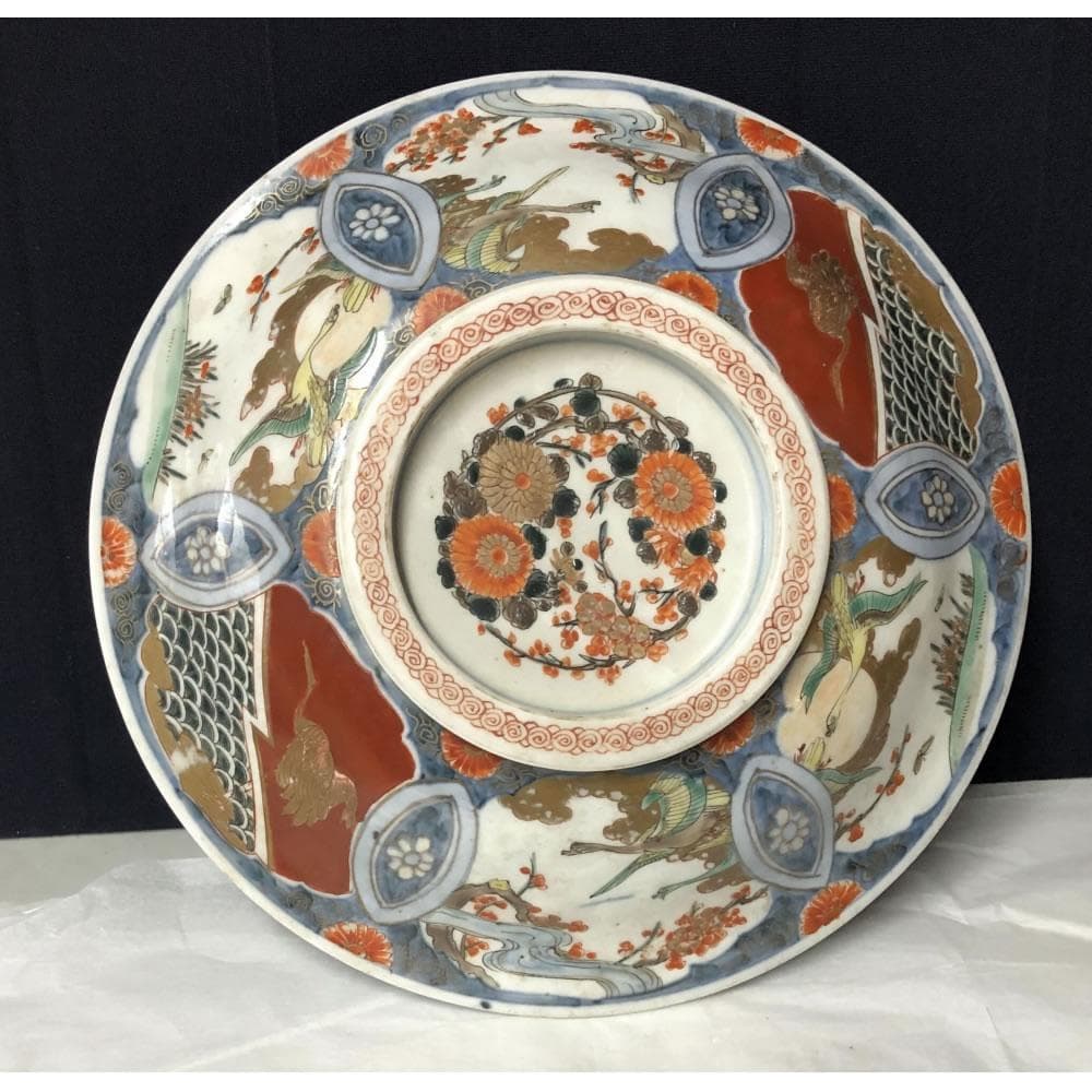 e2346 古伊万里 色絵 染付 蓋物 食籠 花鳥図 菓子器 料理鉢