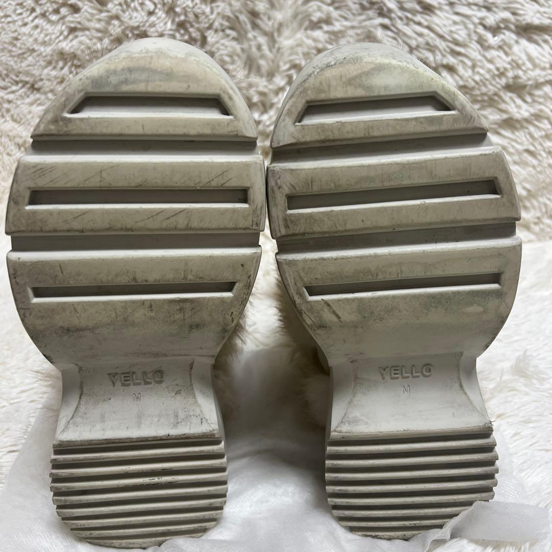 人気✨YELLO ファーブーツ 厚底　ファー　ムートン　厚底ブーツ　M