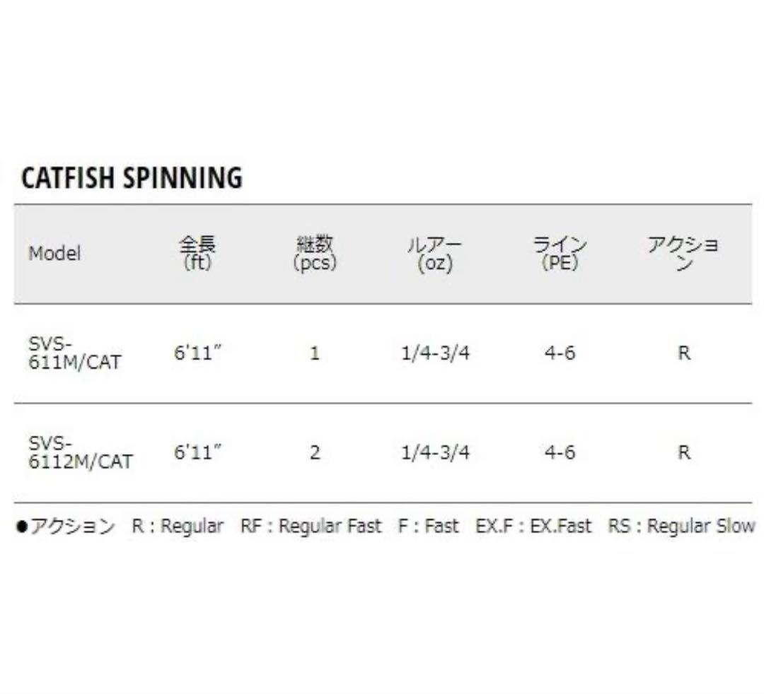 新品　ナマズロッド　メジャークラフト セルヴァ　SVS-611M/CAT