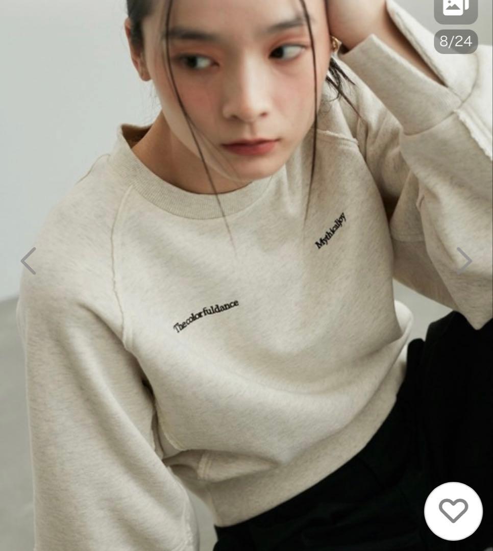 ADAM ET ROPE' アダムエロペ スリットリブスウェット