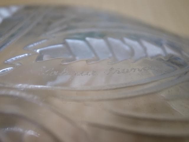 ●希少 1933年製！ルネラリック 小鳥と葉っぱの装飾『パンソン』 ボウル皿