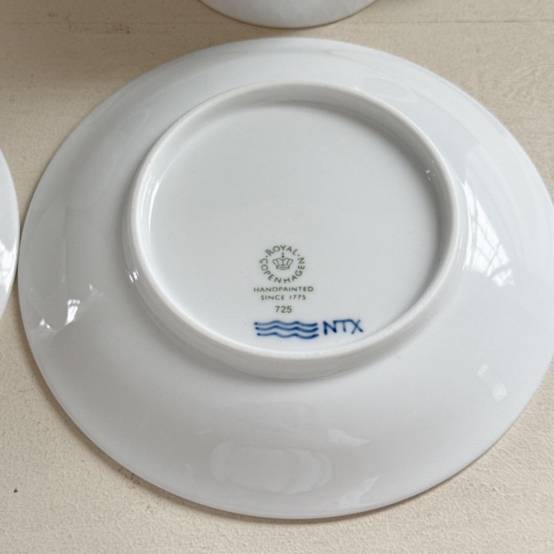 新品⭐︎ホワイト・ブルー　パルメッテ食器セット4点