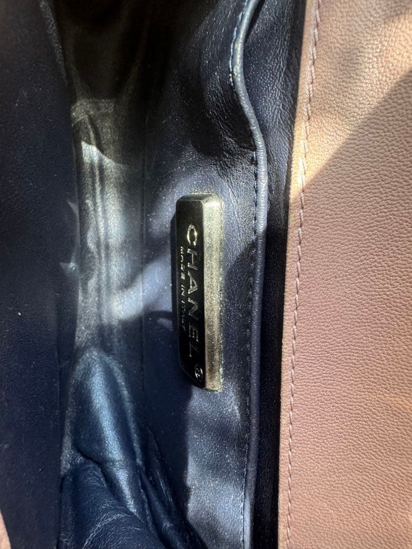 CHANEL ミニボーイ ピンク チェーンショルダー 裸品 使用感あり