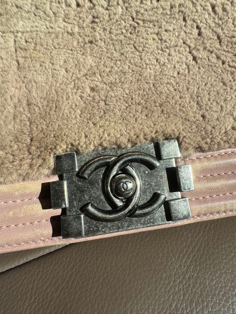 CHANEL ミニボーイ ピンク チェーンショルダー 裸品 使用感あり