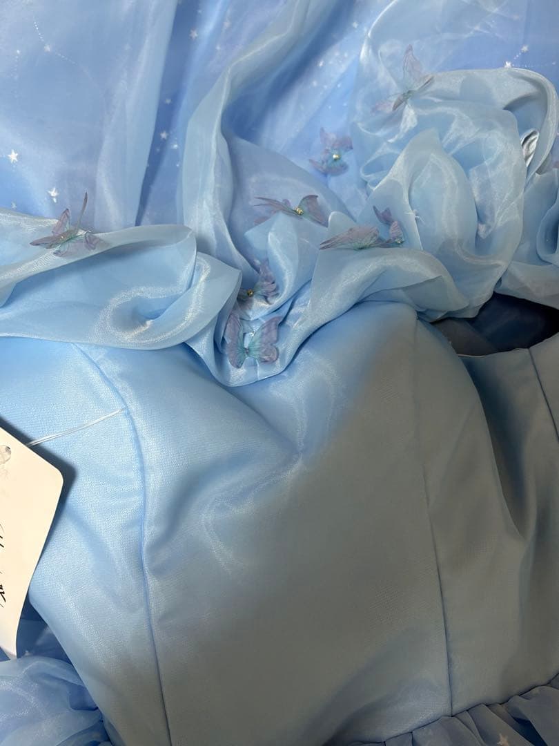 チ*プ様 ディズニーシンデレラコスプレ実写ドレス 仮装DハロM 新品未使用 即納