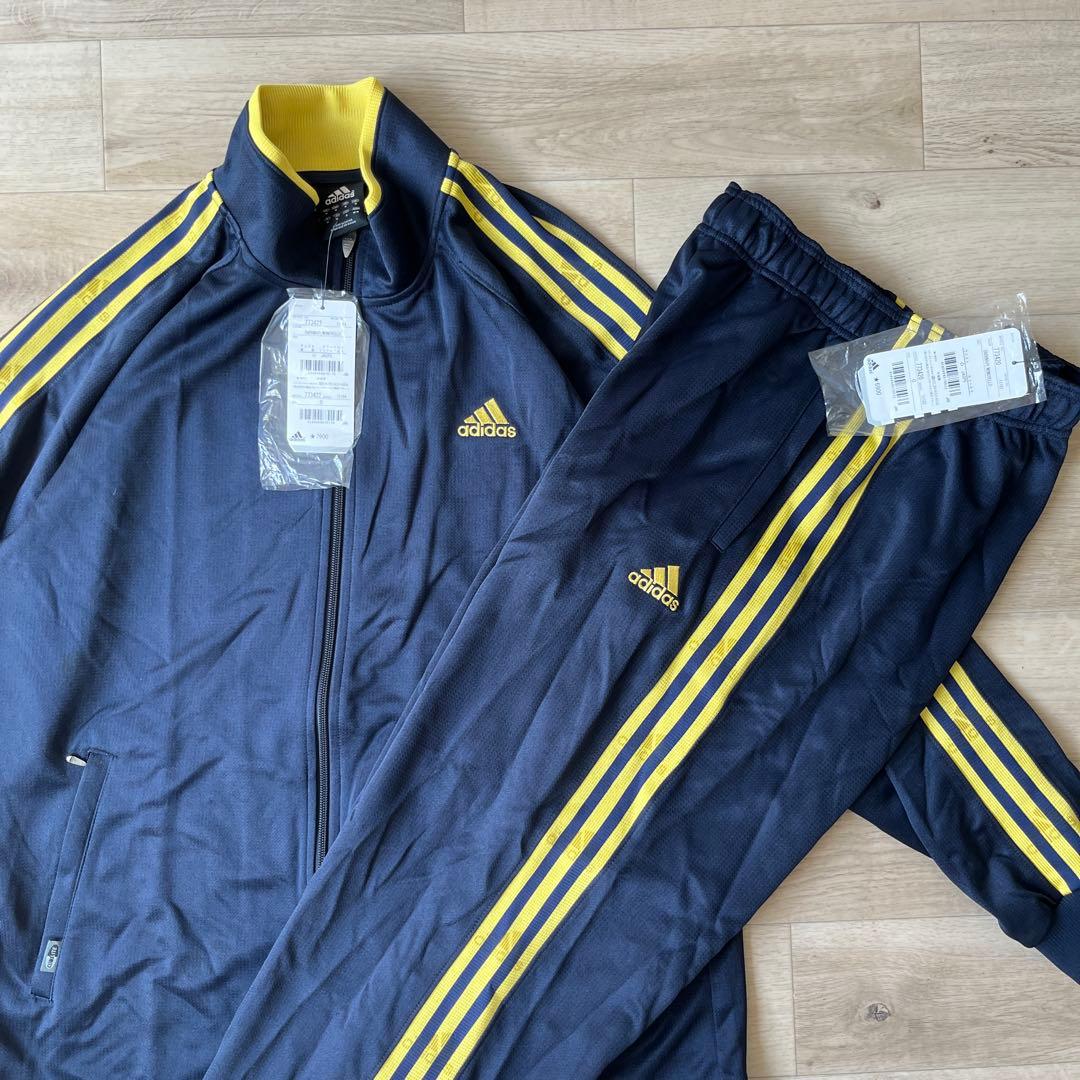 【新品】アディダス ジャージ上下 Oサイズ ネイビーゴールド