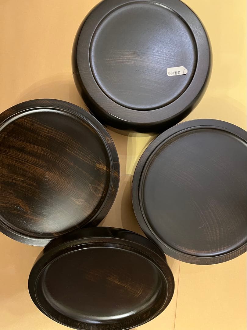 川添日記　重箱　草木彫　漆器