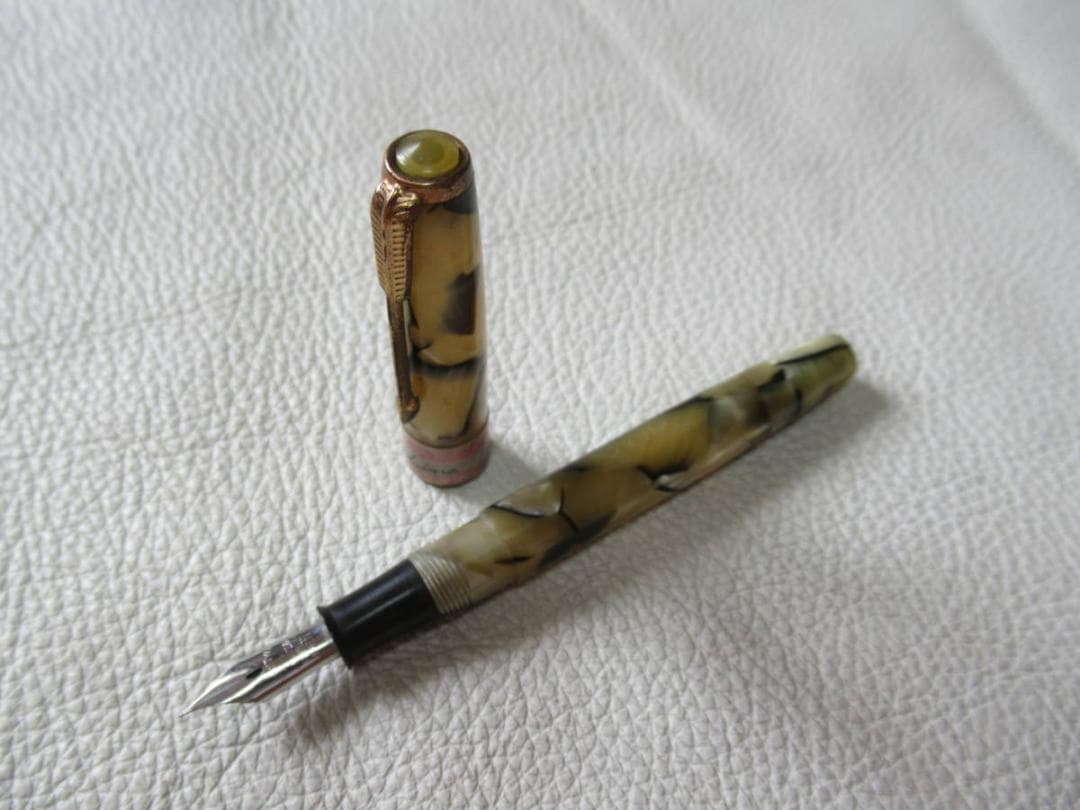 ◆未使用 希少 1950年頃ラベル付◆今は無き 杉田万年筆 ライン セルロイド製