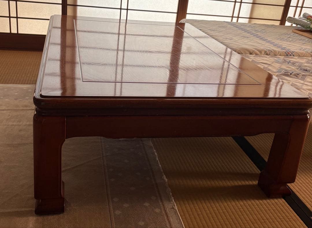 【送料込】木製座卓 天然木化粧合板　センターテーブル　ローテーブル