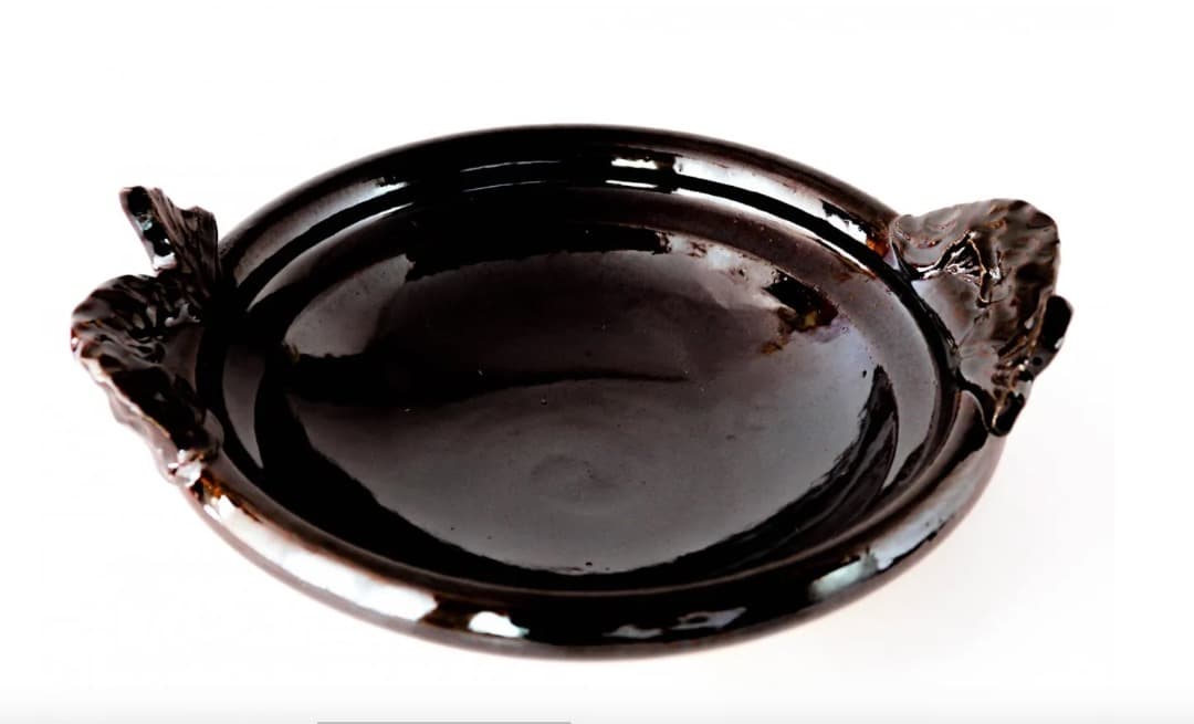 【再値下げ】新品　土鍋　圡楽窯　魚手黒鍋　尺２寸　12号　土楽　5～6人用