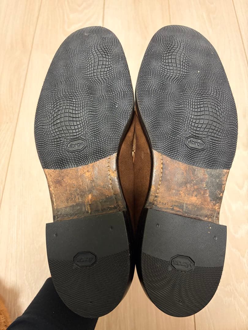 【最終価格】早い者勝ちAldenスエードローファー ブラウン7.5オールソール済