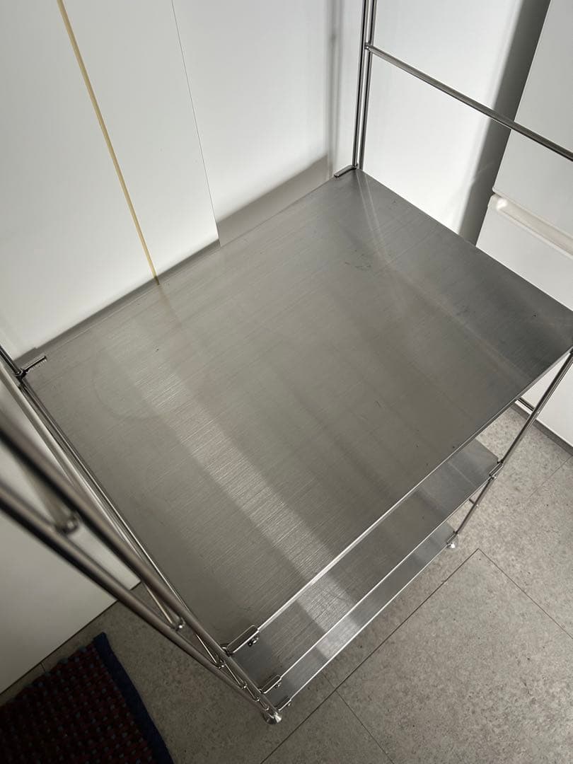 【むさこ様】 無印良品ステンレスユニットシェルフ　大　ワードローブバー付き