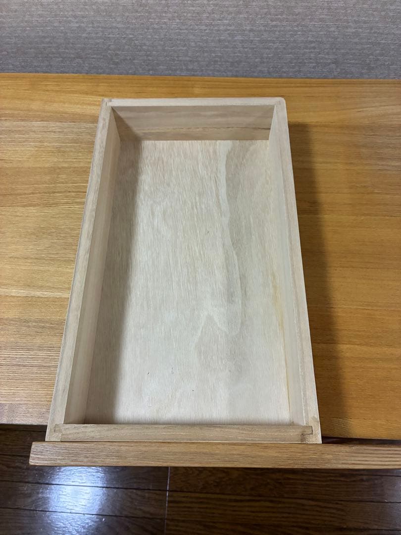 無印良品 タモ材デスク 学習机 木製机 引き出し付 110×55cm