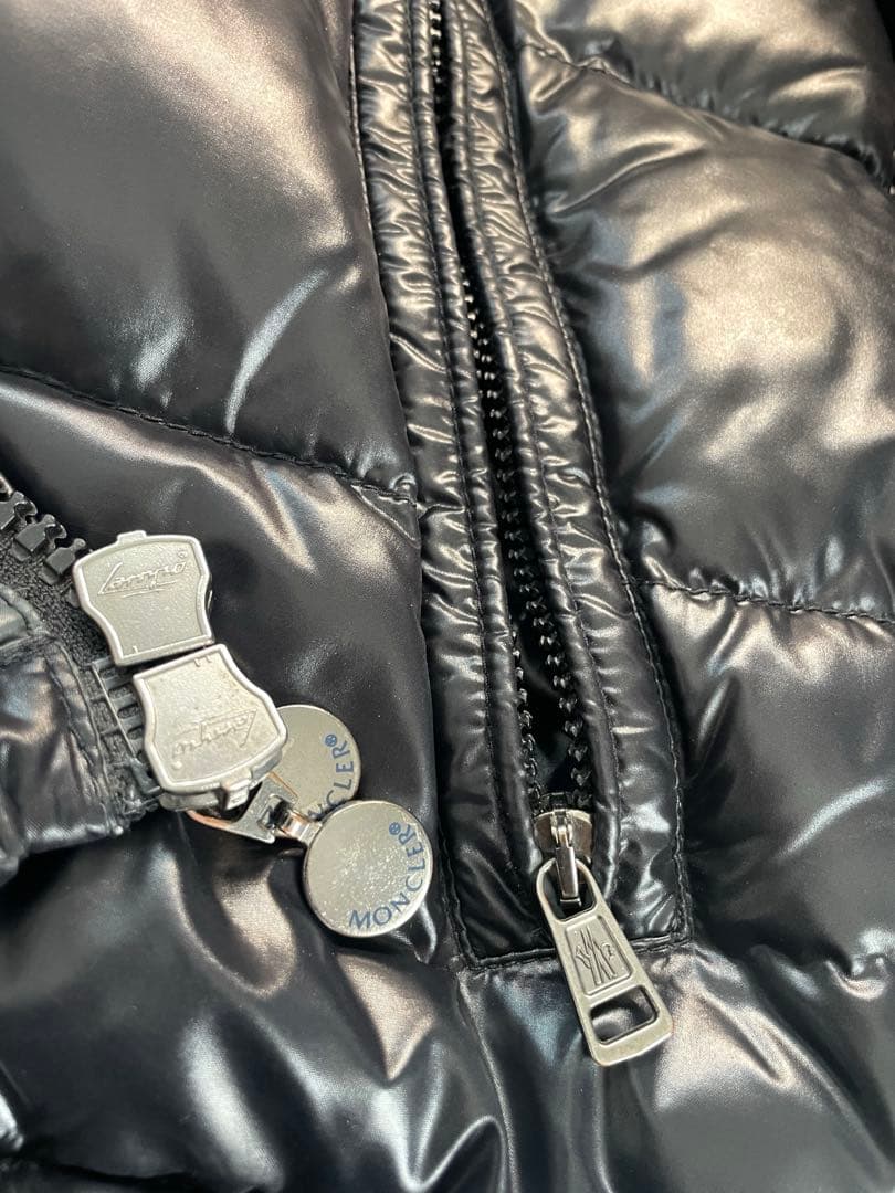 極美品モンクレールMAYAマヤ★サイズ2艶有黒L/モンクレールジャパン製正規品