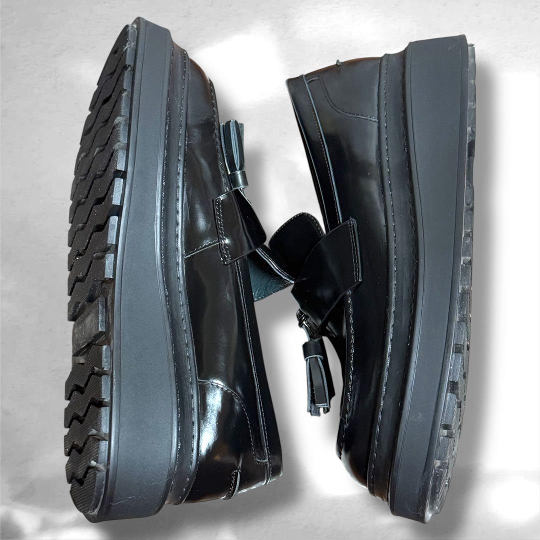 ランバンオンブルー　タッセルローファー　エナメル　ブラック　L 24.5㎝