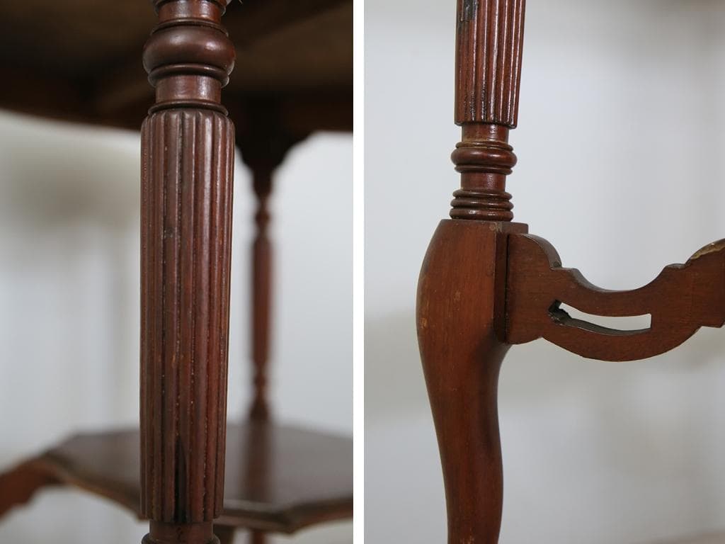 英国アンティーク木製ウィンドウテーブル/オケージョナル/サイド机(89-260)