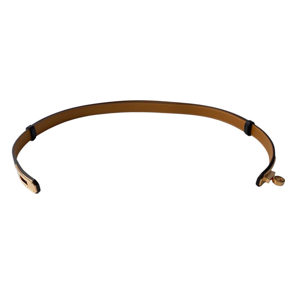 美品 エルメス HERMES ケリーベルト W刻印 ピンクゴールド PG