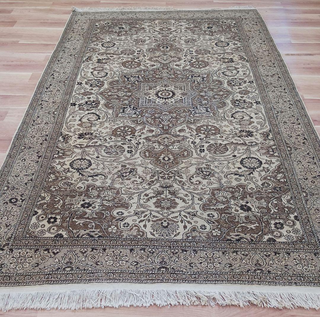 Y2736 トルコ絨毯 カイセリ ウール 手織り 大判292×198㎝