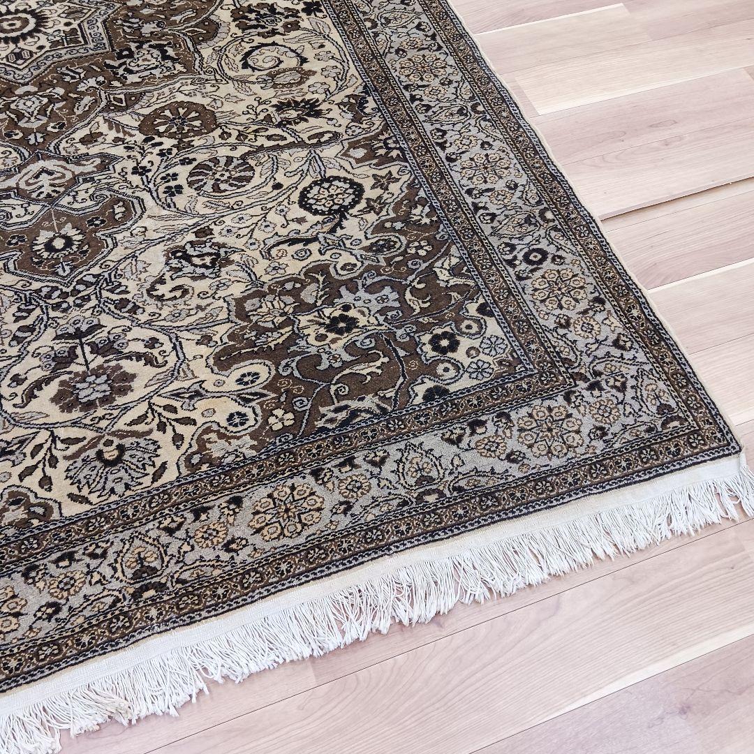 Y2736 トルコ絨毯 カイセリ ウール 手織り 大判292×198㎝