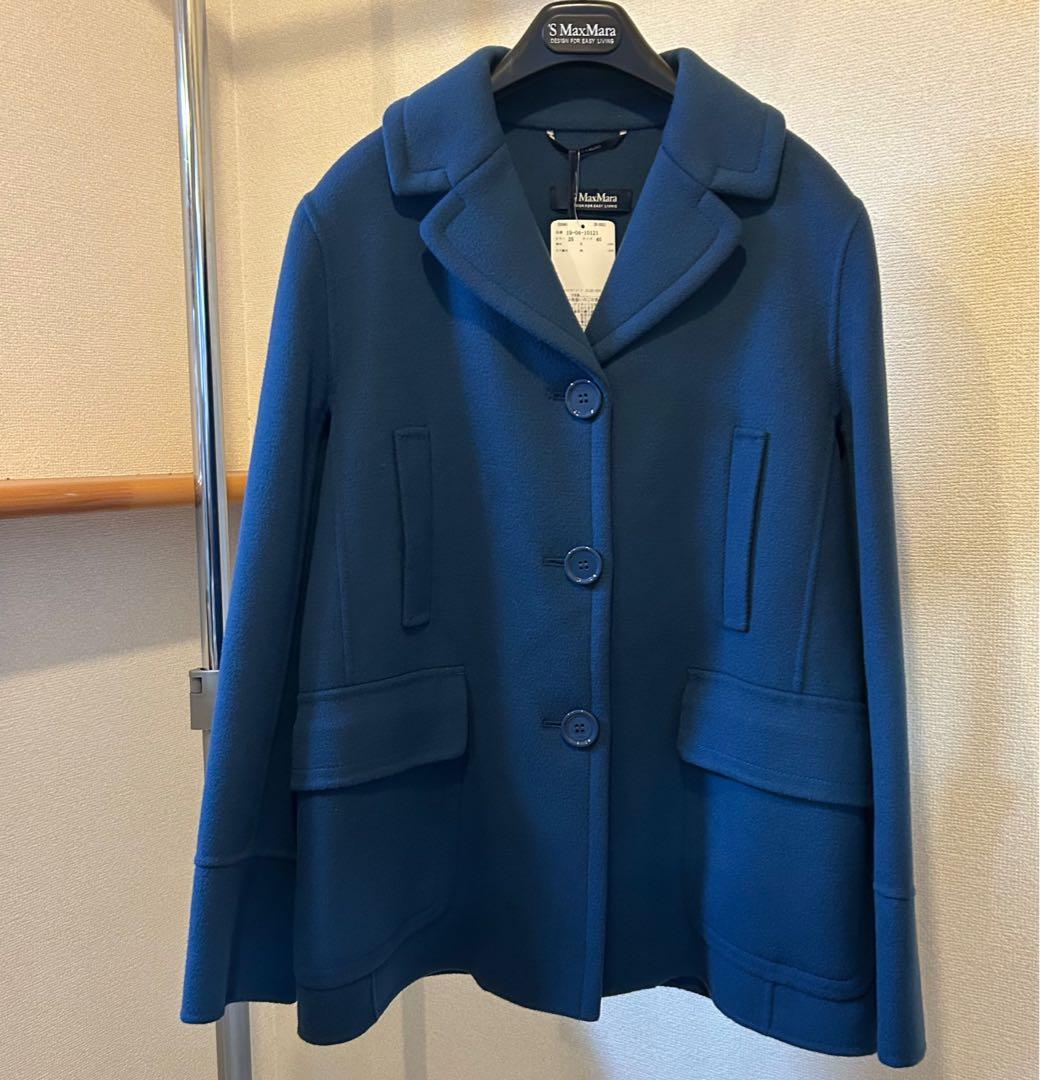 ✨新品タグ付✨S Max Mara クチートアマーノ ショートコート ブルー40