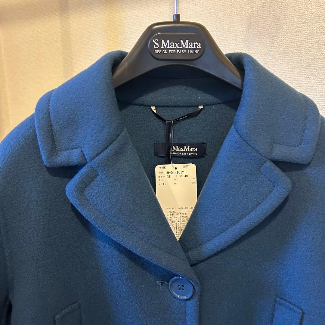 ✨新品タグ付✨S Max Mara クチートアマーノ ショートコート ブルー40