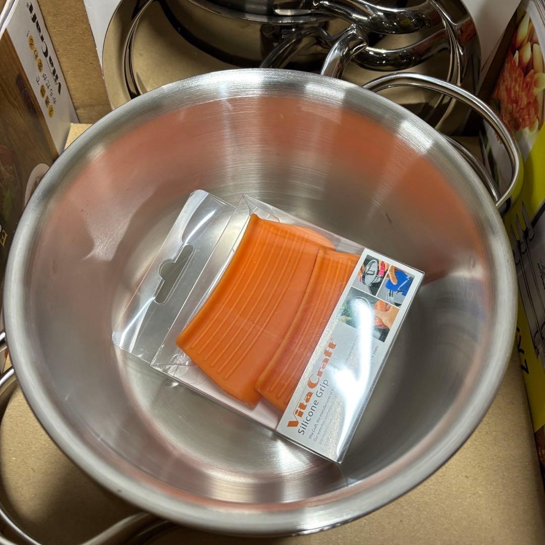 49　未使用品　ビタクラフト　ミニパンセット　両手鍋　ステンレス　無水鍋