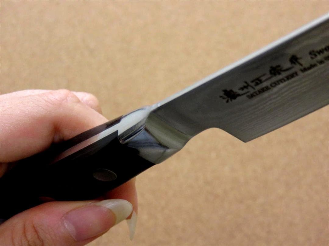関の刃物 ペティナイフ 135mm 濃州正宗作 ダマスカス69層 果物包丁 両刃