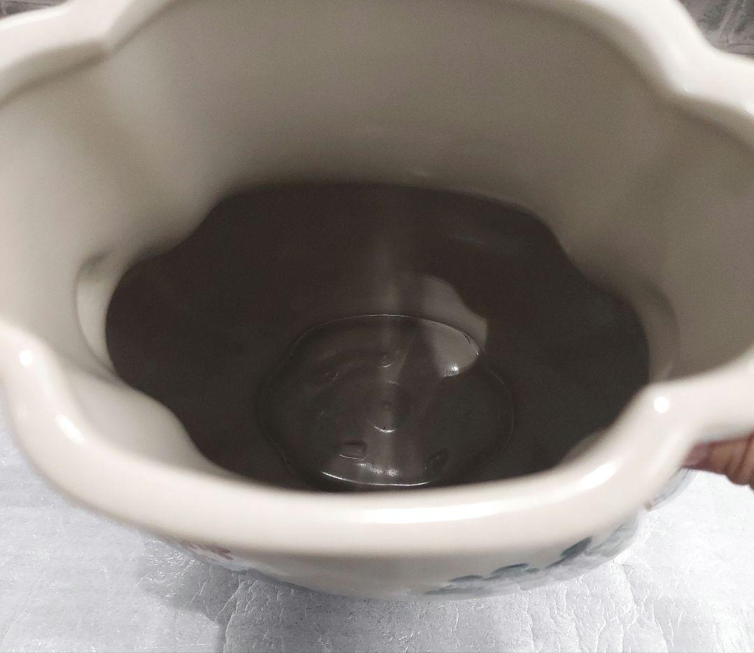 九谷焼　青手　角福　花器　花瓶　置物