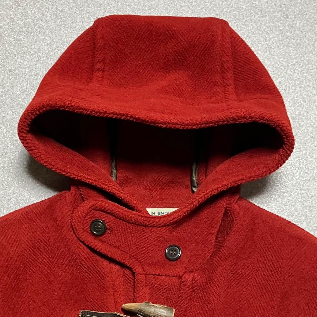 希少✨グローバーオール キングストン ヘリンボーン ダッフルコート 英国製 赤
