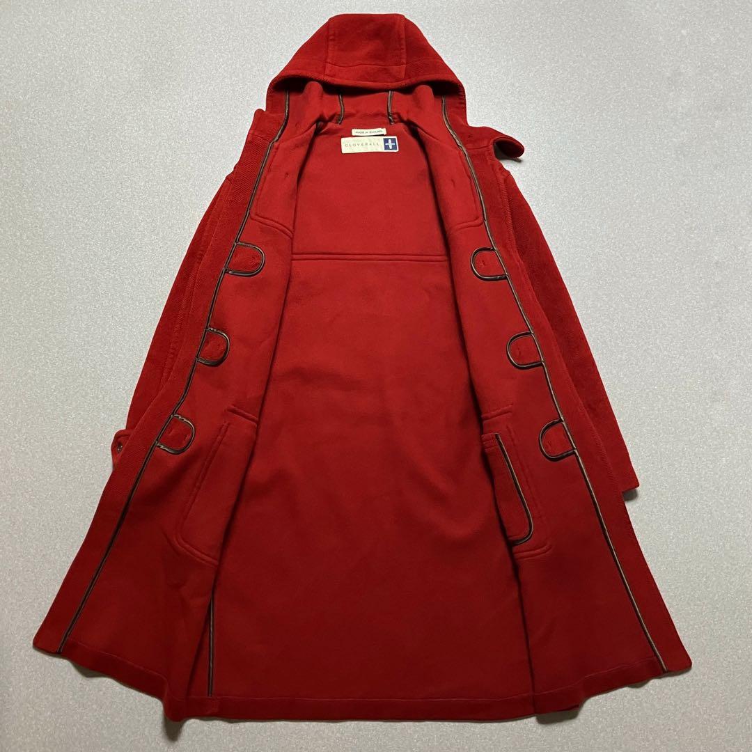 希少✨グローバーオール キングストン ヘリンボーン ダッフルコート 英国製 赤
