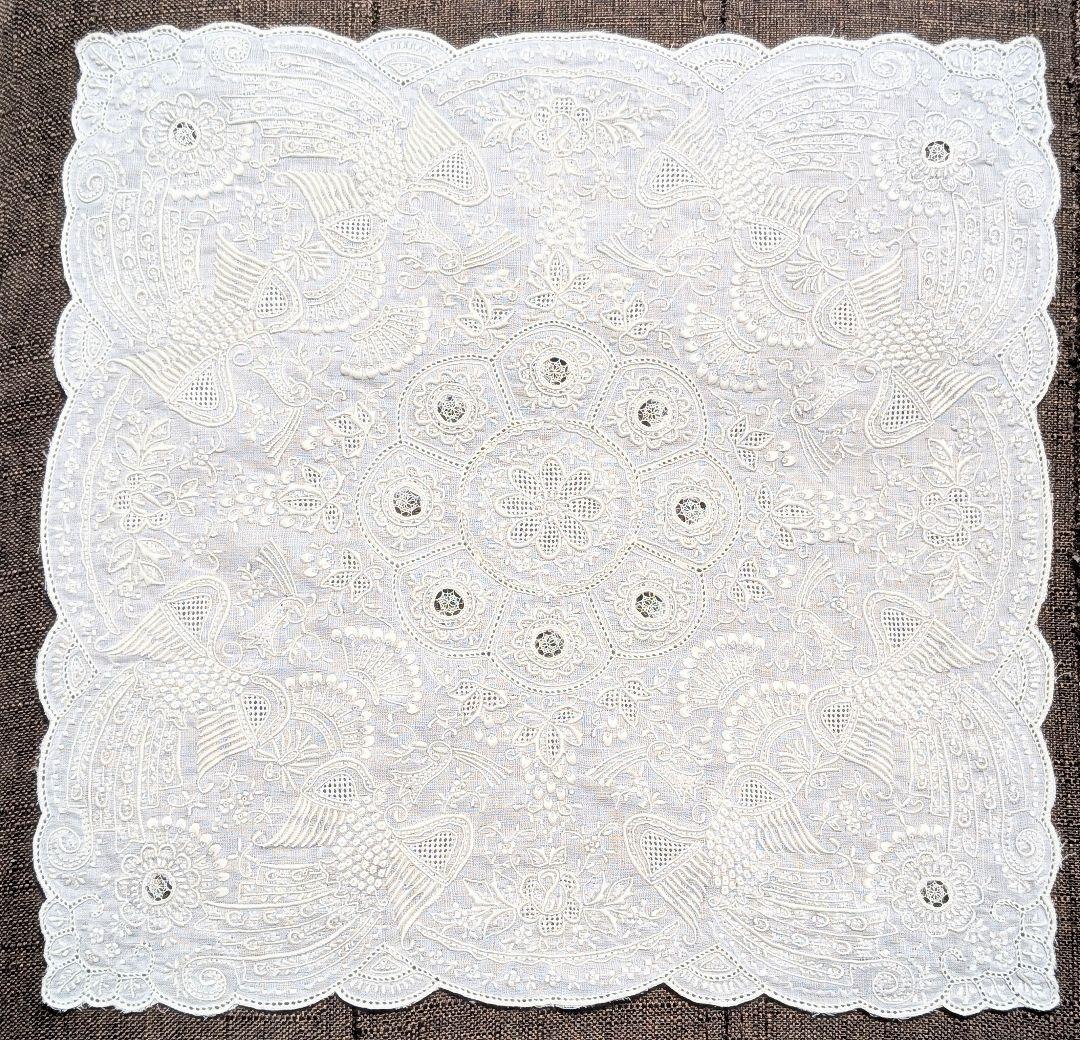 【美品】【希少】スワトウ　ハンカチ　汕頭　高級ハンカチ　鳳凰