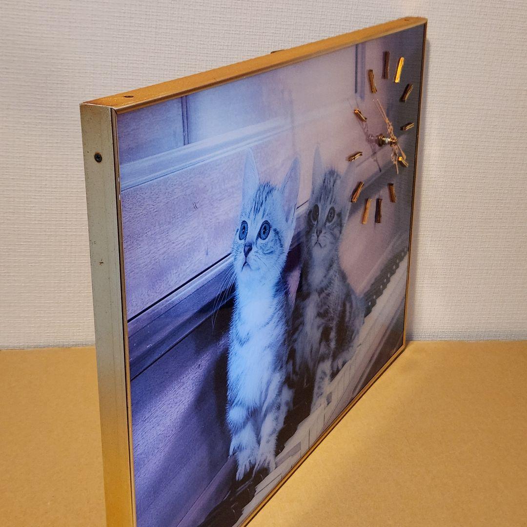 レトロポップ パネル時計 昭和 壁掛け時計 ネコ ピアノ カメラ 旅館 喫茶店