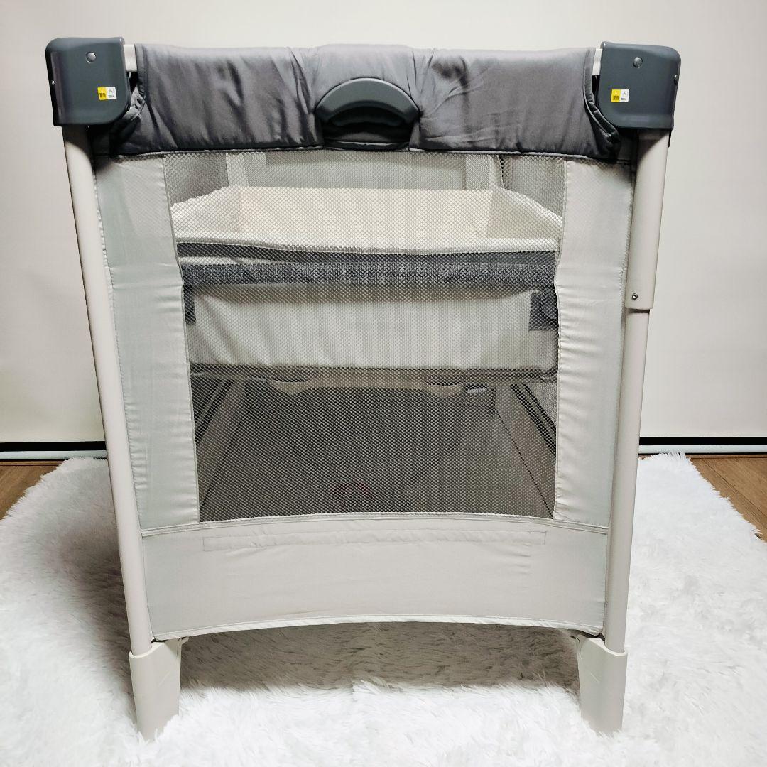 美品 Aprica ココネルエアー ベビーベッド アップリカ 折り畳み 収納袋付