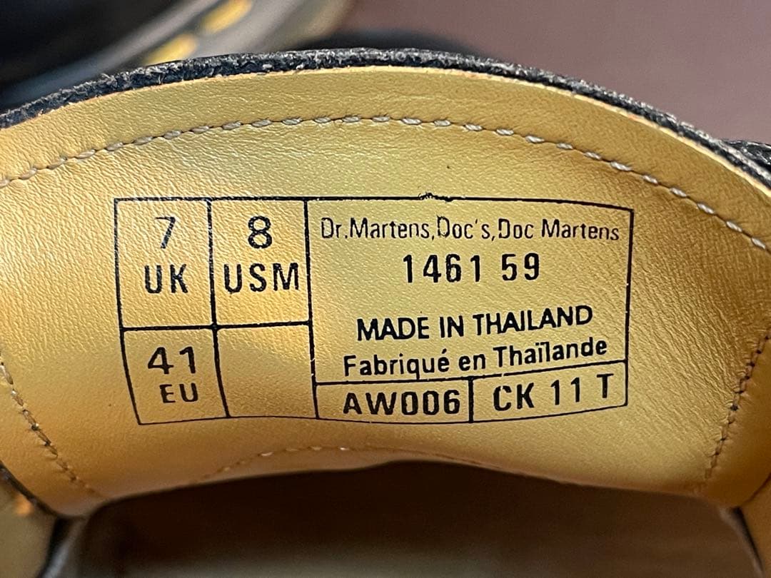 【最終価格】ドクターマーチン 3ホール 1461 UK7 26cm キーパー付