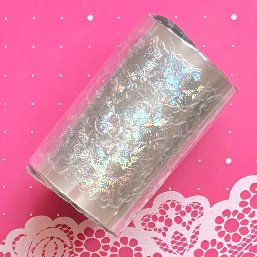 贝壳银 极光碎雪 6cm×5m 海外マスキングテープ 雪の結晶