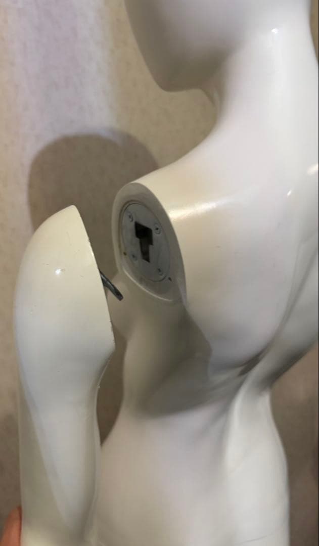 女性用ホワイトマネキン 約170cm スタンド付き