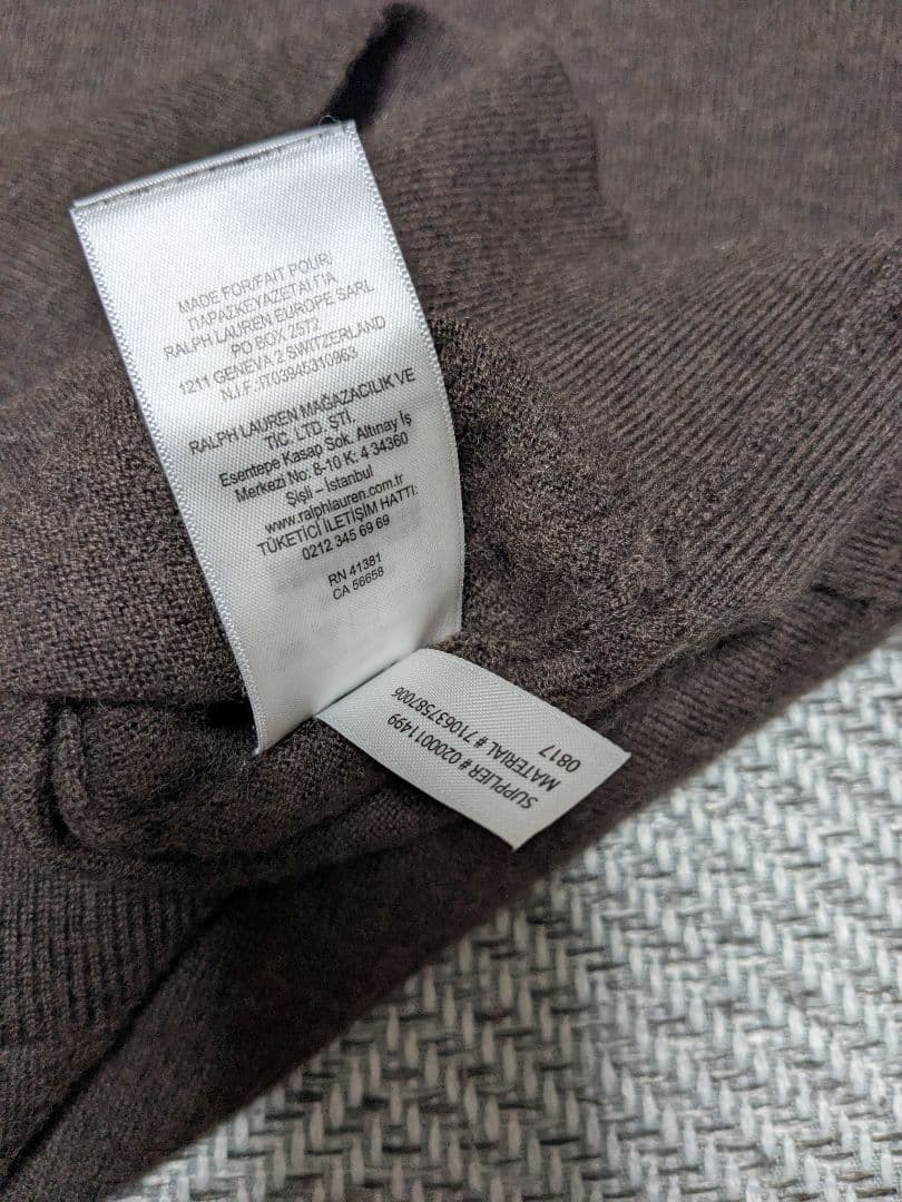 極美品　Polo Ralph Lauren　タートルネック セーター　現行　茶