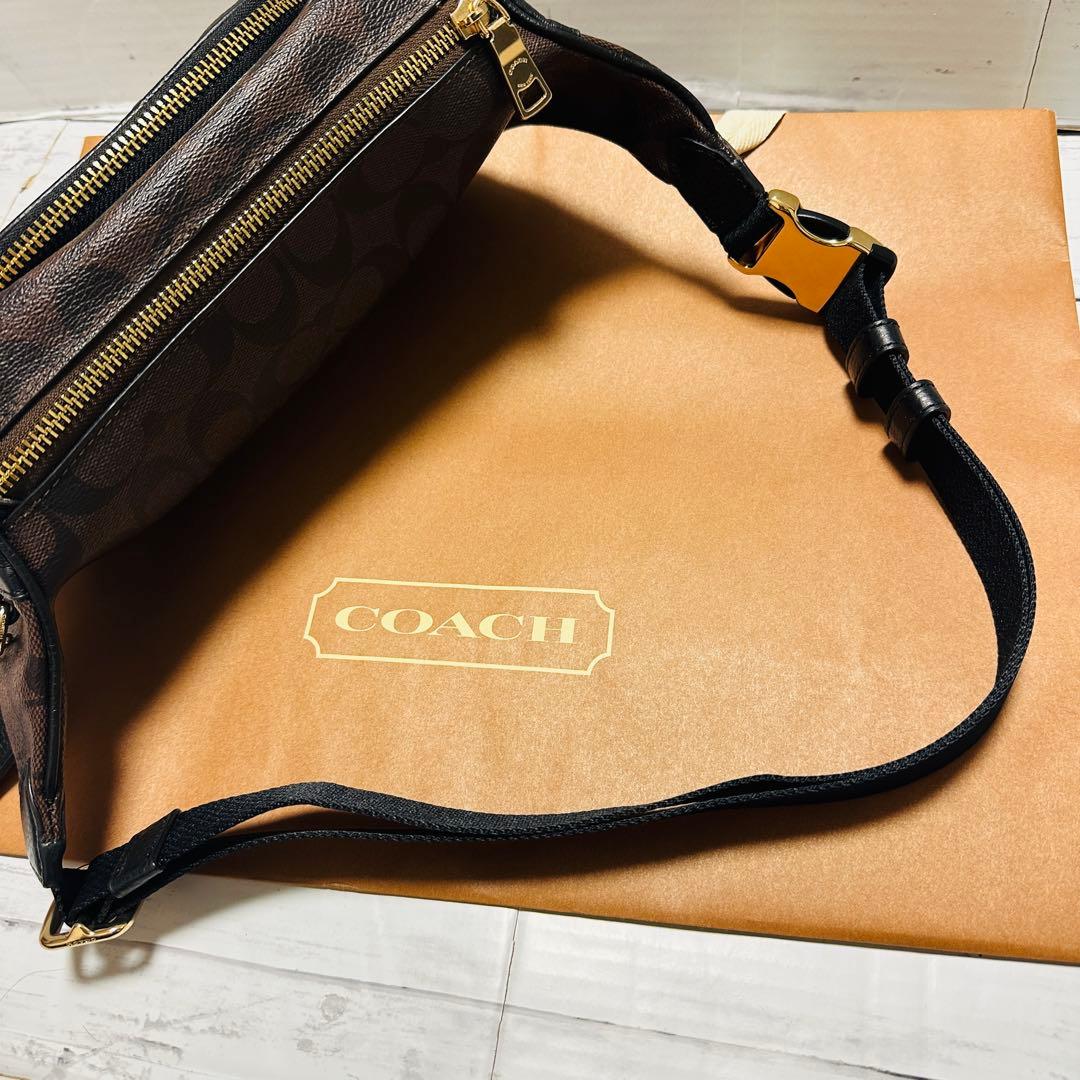 【美品】COACH ボディバッグ ウエストバッグ シグネチャー 6548