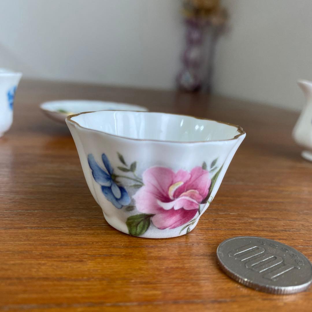 英国製　ポーリーアンナ　ミニチュア　ティーセット