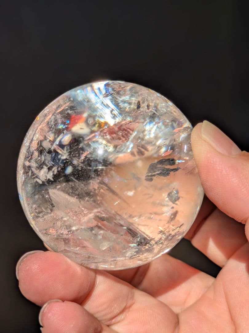 にじいろ　コロンビア産　レムリアン水晶　レインボー綺麗