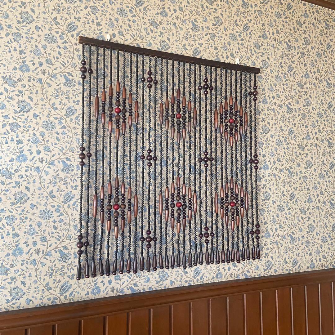 昭和レトロ　珠のれん　暖簾　当時物　アンティーク