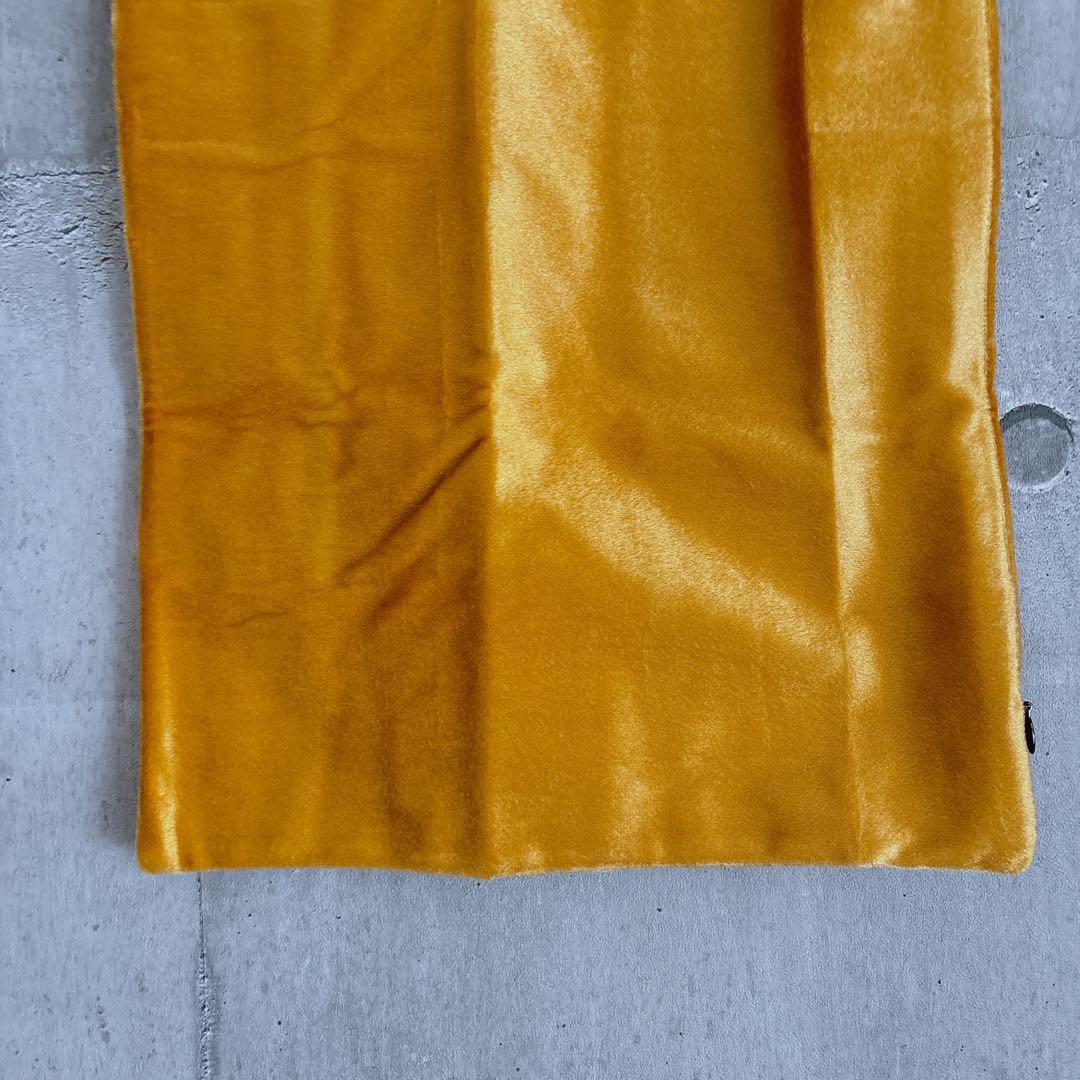 イエロー サテン クッションカバー