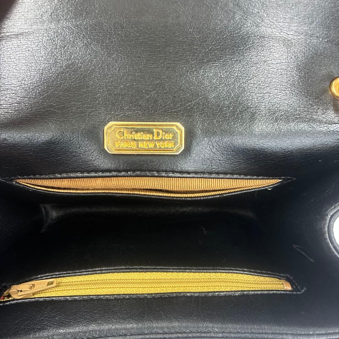 Dior 黒レザーショルダーバッグ※ストラップなし