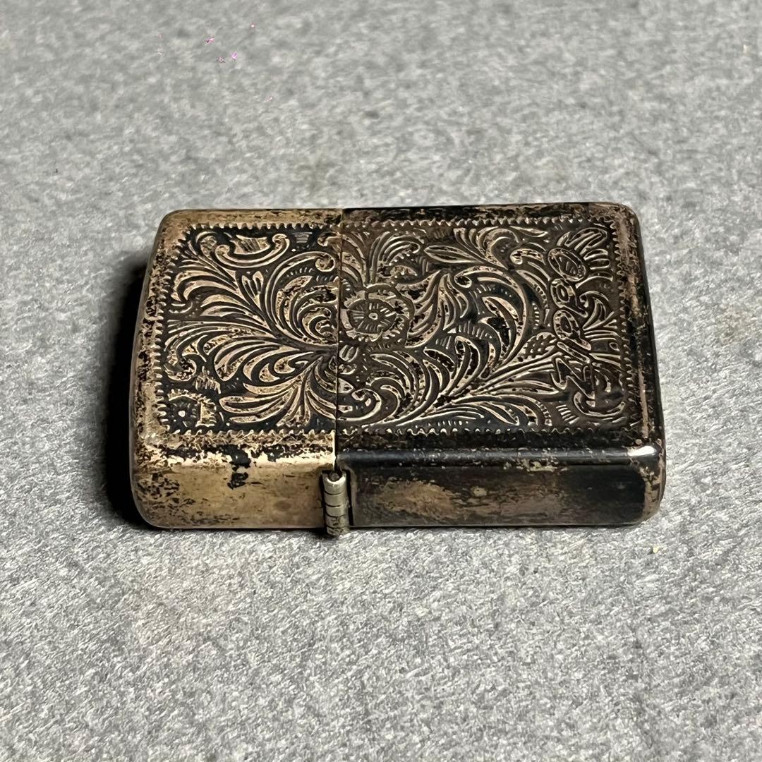 ビンテージ ZIPPO STERLING 1995 ベネチアン柄 シルバー