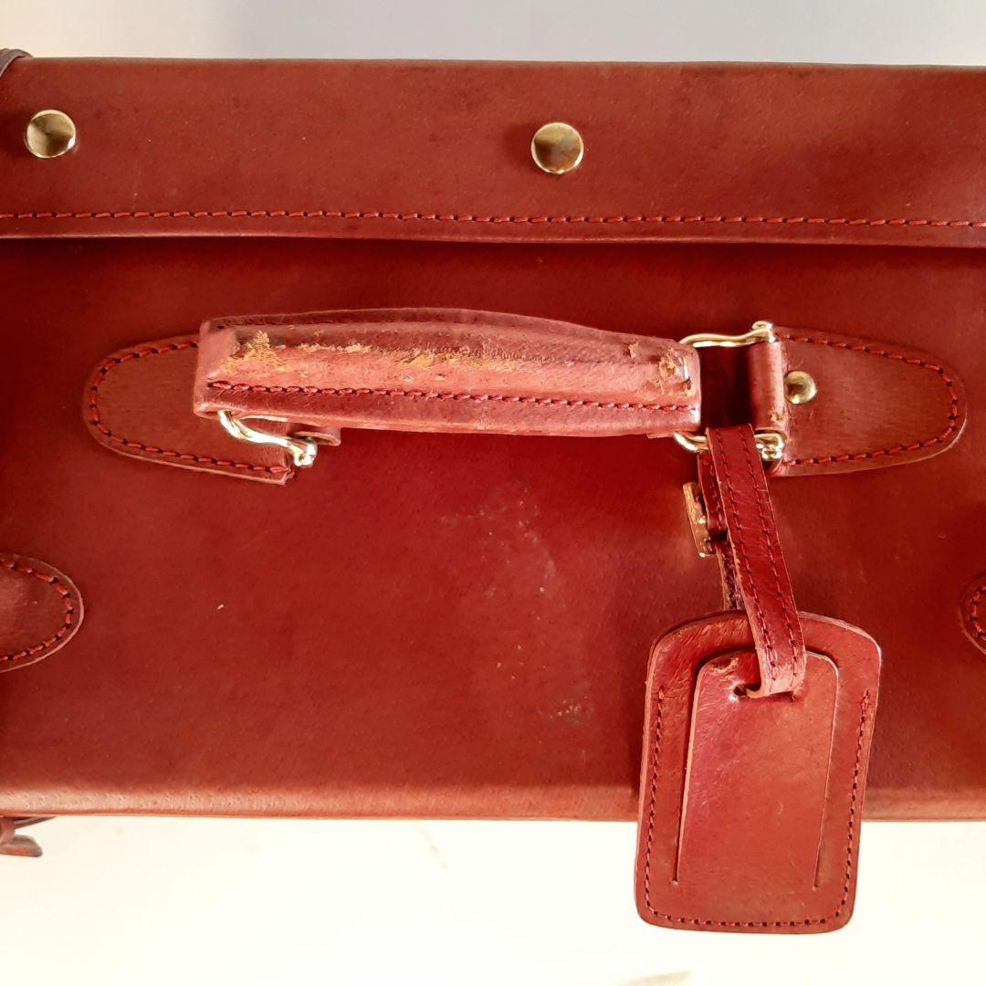 シフレ ユーラシア キャリーカート レッド 本革 レザー