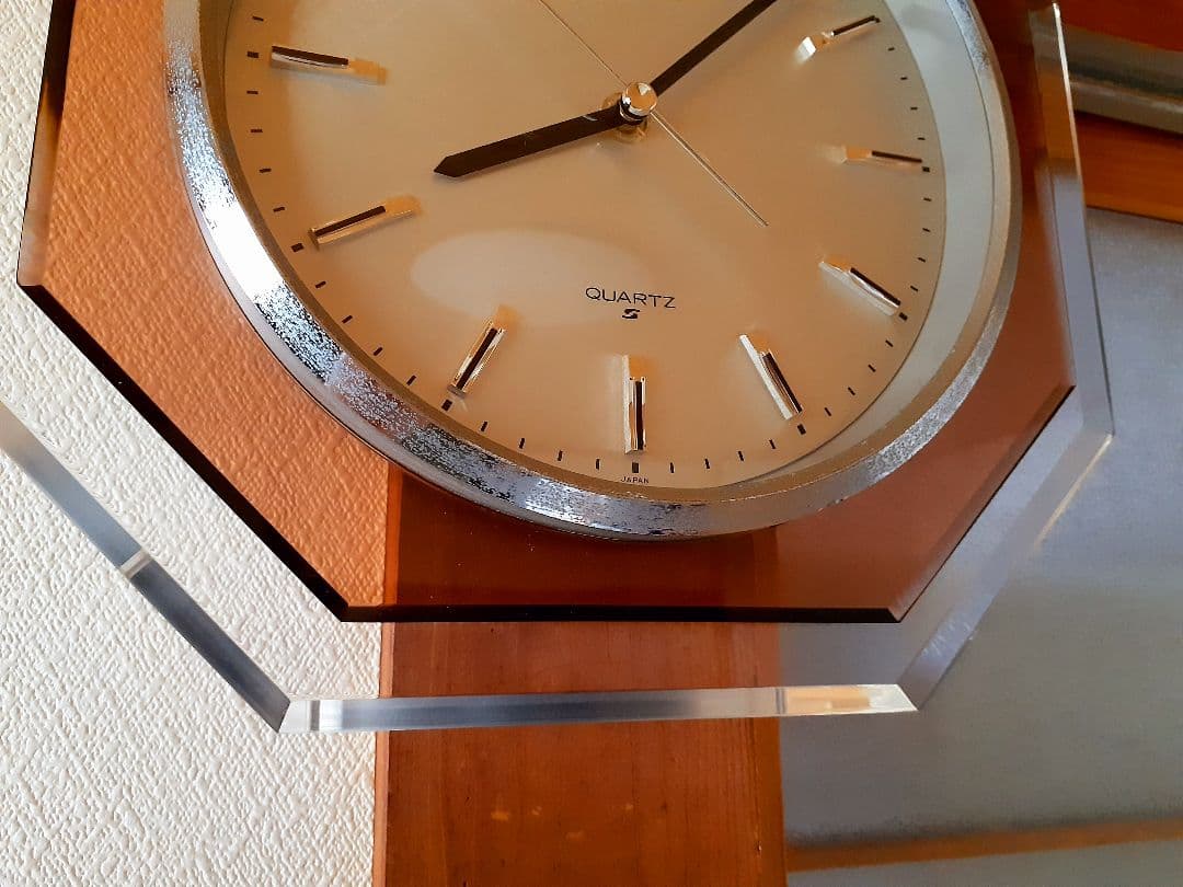 70's　SEIKO　掛け時計　ミッドセンチュリー　ビンテージ　レトロ　八角
