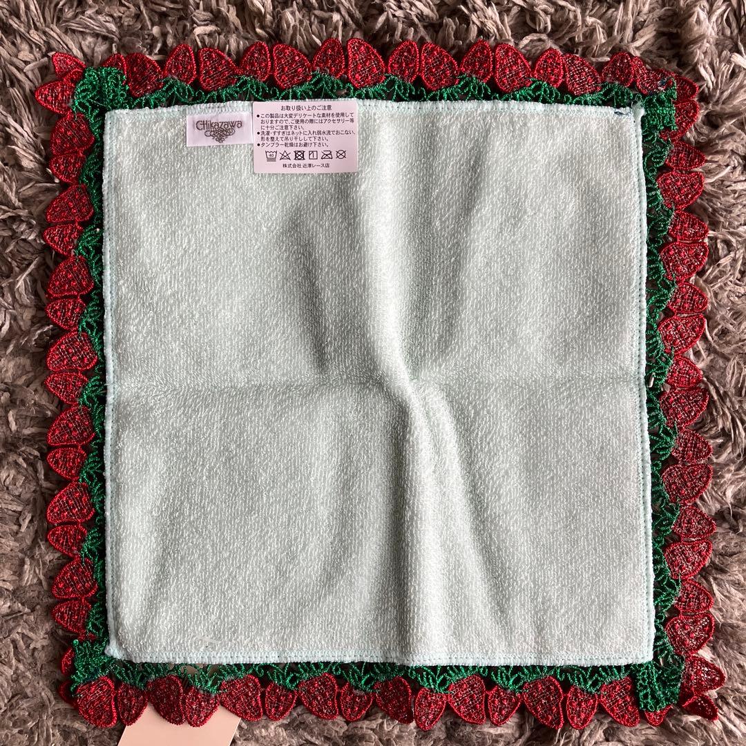 グレージュ　桜　苺　口福ボックス　婦人画報別注　 近沢レースハンカチ　花より団子